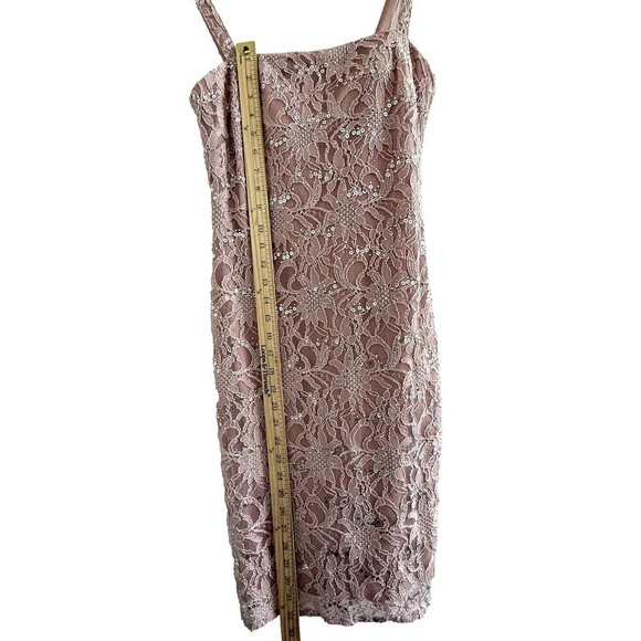 JS Collections Women’s Soutache Mesh Midi Dress sleeveless in blush Pink Size 6 - Picture 2 of 10